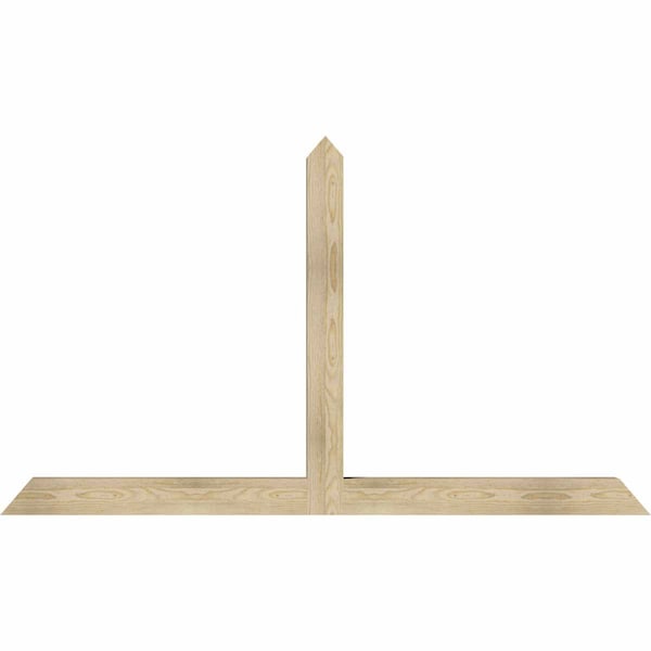 Ekena Millwork Portland Rough Sawn Timber Gable Bracket, Douglas Fir, 72"W x 42"H x 4"D x 4"F, 14/12 Pitch GBW072X42X0404POR00RDF - main